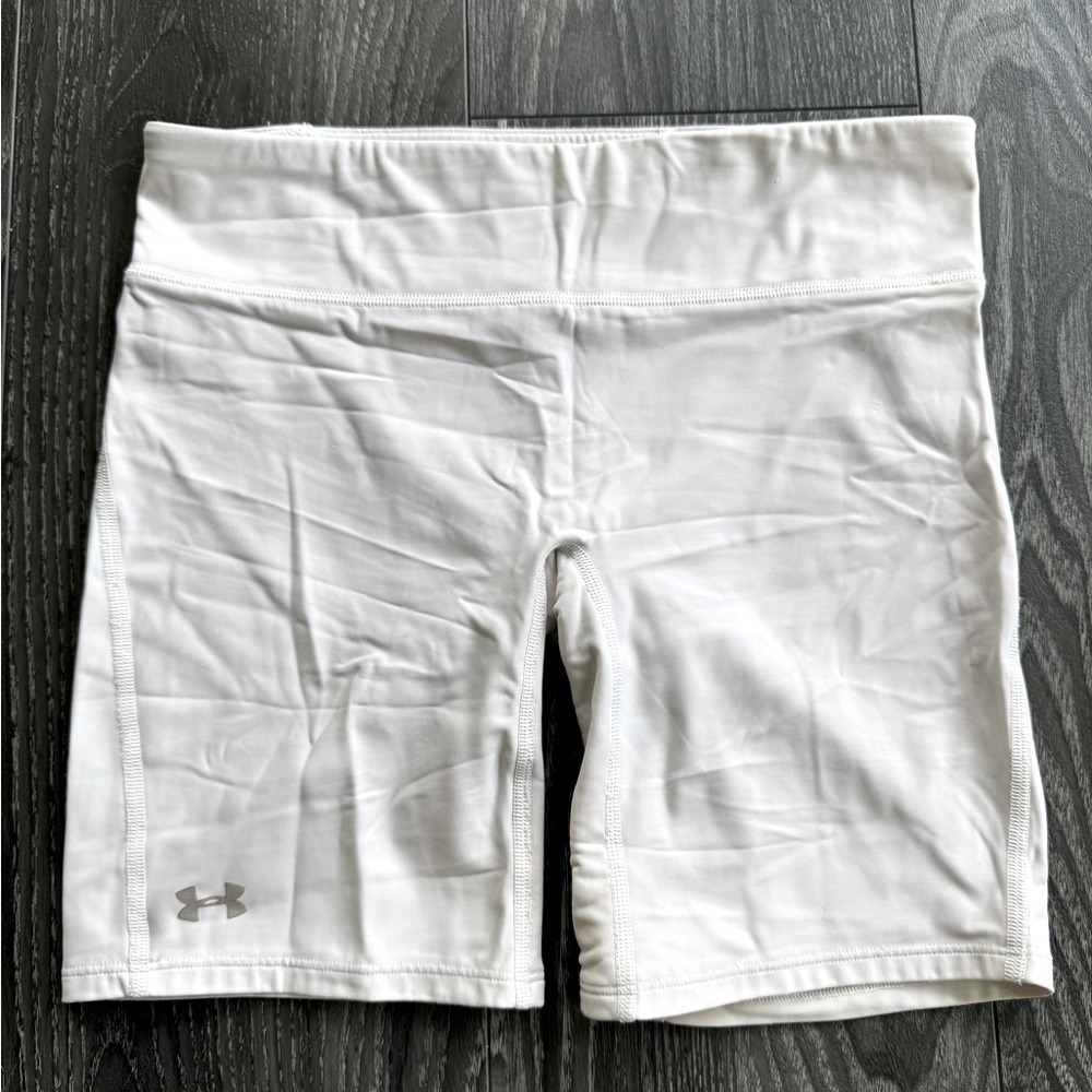 Under Armour White Bike Shorts for Activewear